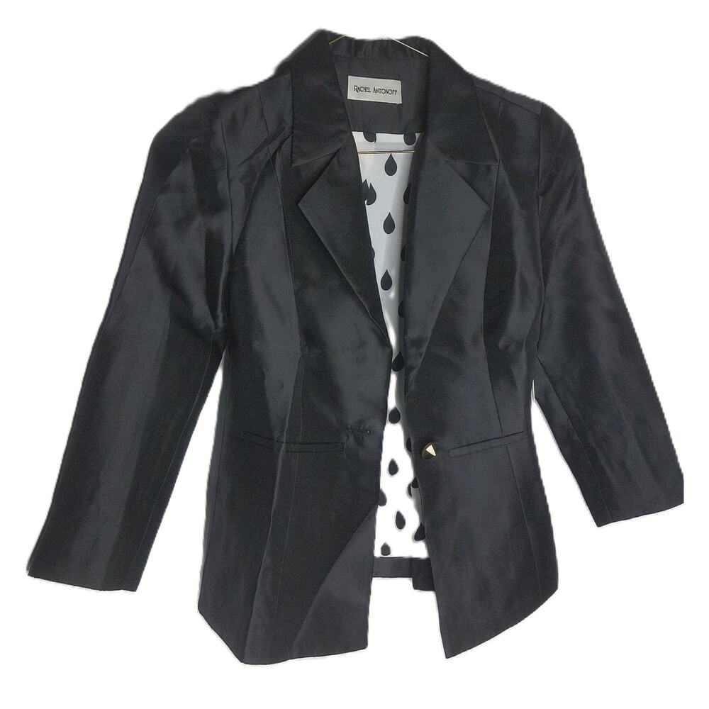 Rachel Antonoff Billie Blazer Teardrop Polka Dot Lining Size XS New